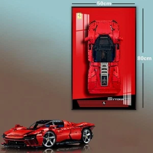 31.5" Metal Display wall mount for LEGO 42143 Ferrari DAYTONA SP3 (Style B) - Picture 1 of 12