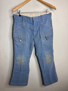 70's Sears Roebuck Bush Pants USA Made Womens Size 32 Jeans Blue 4963 - Picture 1 of 11