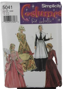 Vestido Disfraz Simplicity Pattern 5041 Misses Puritano Centenario Talla 4,6,8 - Imagen 1 de 6