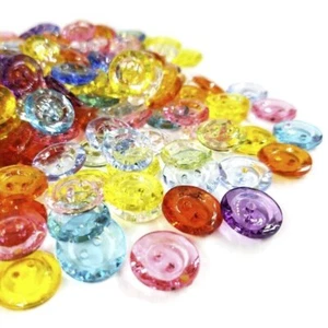 25x 13mm 2 Holes Mixed Round Flower Resin Buttons For Clothes Crafts Sewing - Picture 1 of 1