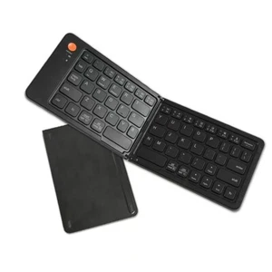 Portable USB-C Rechargeable Ultra Slim Foldable Keyboard Compatible Bluetooth - Picture 1 of 17