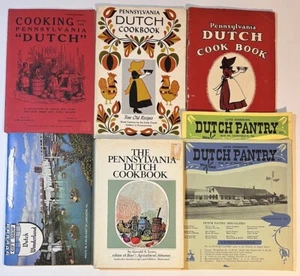 Lot 7 Vintage Amish Dutch Cookbooks 1936 Pennsylvania Fine Old Recipes Pantry - Picture 1 of 19