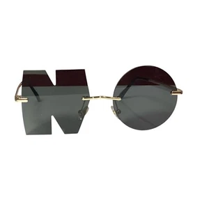 Letter Design Tinted Lens Fashion Glasses | Unique Statement Shades - Picture 1 of 9