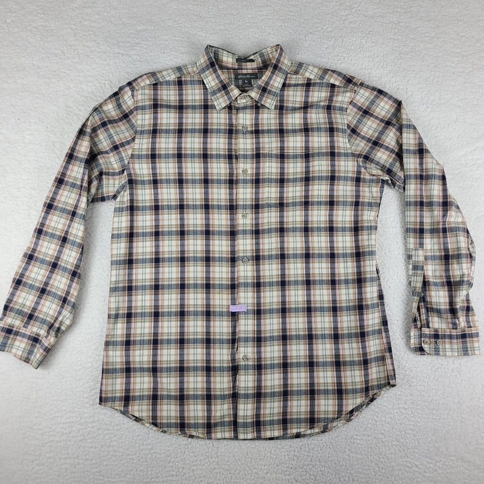 Camisa de franela Eddie Bauer para hombre grande multicolor a cuadros calce clásico abotonada Foto 1 de 4
