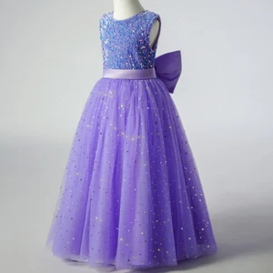 Flower Girl Dress Wedding Princess Birthday Costume Party Holiday Halloween - Picture 1 of 16