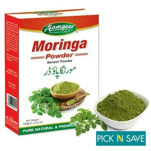 Moringa Leaves Benzoil Powder 100g Pure Natural - Alamgeer - Picture 1 of 5