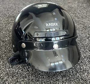 Raider Black Motorcycle Helmet Dot Size M - Picture 1 of 6