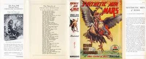 Scanned Dust Jacket - Synthetic Men of Mars Edgar Rice Burroughs 1940 1st/1st - Picture 1 of 1