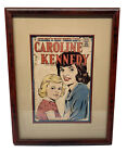 Bande dessinée vintage Caroline Kennedy assortie cadre en bois 16" x 13"