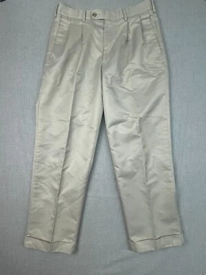 Pantalones Chinos Formales Informales Axist Para Hombre Gris Plisados Puños 32/30 USADOS Foto 1 de 4