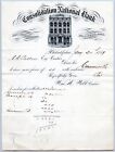 1889 Consolidation National Bank Letterhead Philadelphia PA Banking Collection