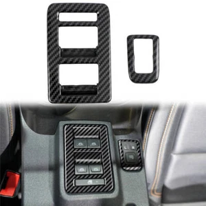 Carbon Fiber Door Window Lift Switch Cover For Ford for Bronco 4 DOOR 2021-2023 - Picture 1 of 12