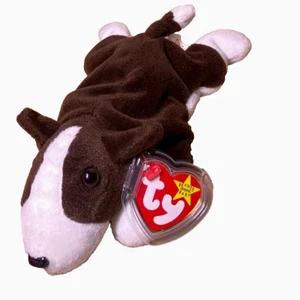 Ty Beanie Baby Original 1997 Bruno Bull Terrier PE Pellets Retired Tag Errors - Picture 1 of 12