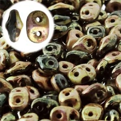 LIQUIDACIÓN 10 g o 24 g Checo SUPERDUO Duetos 2,5x5 mm Dos Agujeros Semillas Cuentas Foto 1 de 2