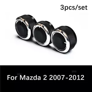 Panel Turning Switch Knob Buttons For Mazda 2 07-12 3Pcs Heater A/C Control Knob - Picture 1 of 12