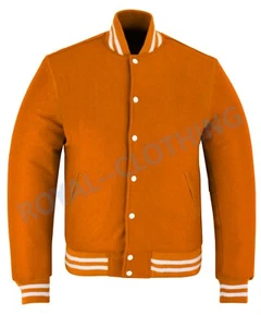 New Varsity Letterman Vintage baseball All Wool Bomber style Jacket Sizes XS~7XL - Picture 1 of 42