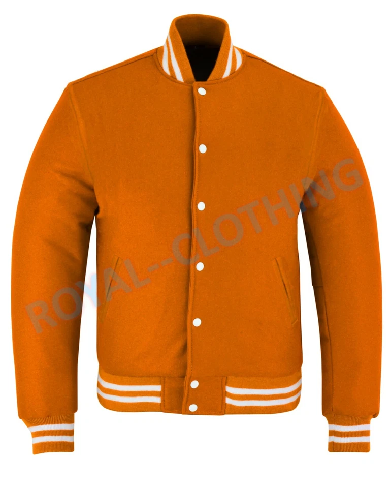 New Varsity Letterman Vintage baseball All Wool Bomber style Jacket Sizes XS~7XL - Image 1 of 2