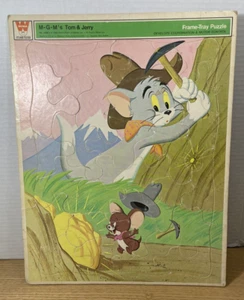 Vintage Whitman Tom & Jerry Frame Tray Puzzle Mining for Gold No 4556 MGM 1969 - Picture 1 of 8