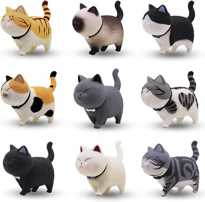 9 Pcs Cat Figure Miniature Mini Cat Figurines Kitty Figures Toy Set For Crafts，C • 15.85$