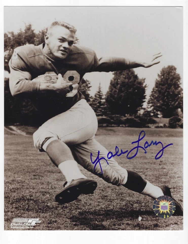 Yale Lary Detroit Lions Signed Auto 8x10 Football Photo Autograph - Image 1 of 1
