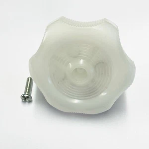 Westfalia Louvre Window knob in clear white finish and fitting bolt T2Bay C9513W - Picture 1 of 1