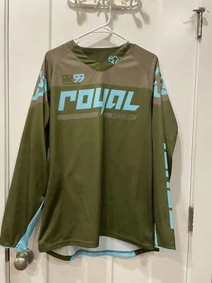 Camiseta deportiva de motocross Royal Racing RR99, manga larga grande para hombre, defectos azul verde Foto 1 de 4
