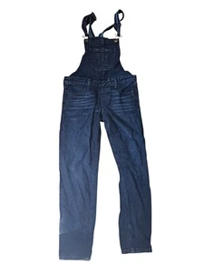 Abercrombie Fitch Girls Overalls Size Large Dark Wash 28x25.5 - Picture 1 of 6