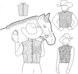 Suitability 4055 Womens & Girls Back Zipper Lace Show Vest Sewing Pattern - Picture 1 of 1