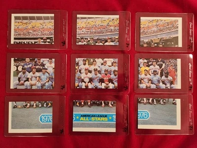 ⚾1977 Topps Cloth Stickers AL PUZZLE Complete Set i1⚾ ALL 9 NR-MINT NM or Better - Image 1 of 4
