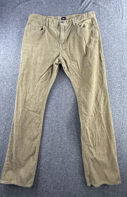 VTG Gap Corduroy Pants Mens 35x33 Tan Khaki Boot Cut Casual 5 Pocket Y2K Grunge - Image 1 of 4