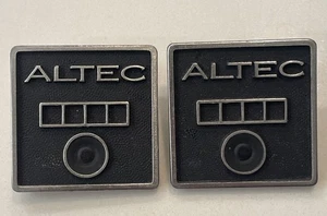 Original Altec Landsing Speaker Square Metal Logo Set 1.5 x 1.5 In 604-8G - Picture 1 of 4
