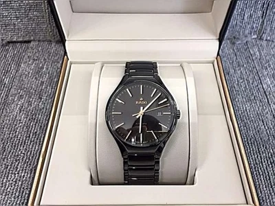 RADO True R27056162 763.6109.3 Automatic Black Ceramic Watch Box & Links - image 1 of 4