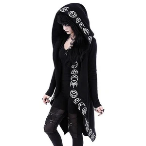 Hexe Punk Hoodie Sweatshirt Halloween Kapuzenpullover Mantel Cosplay Damen Gothic - Bild 1 von 7