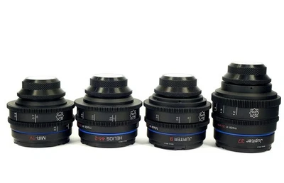 Arri PL Set Cine Rehoused Soviet Lenses Helios 44-2 Jupiter 9 Mir 1v Jupiter 37A - Image 1 of 4