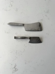 2 Cuchillos Cuchillos Cuchilla Carne Vintage PEQUEÑOS Aluminio Muestras de Vendedor (?) Expositor/Decoración - Imagen 1 de 8