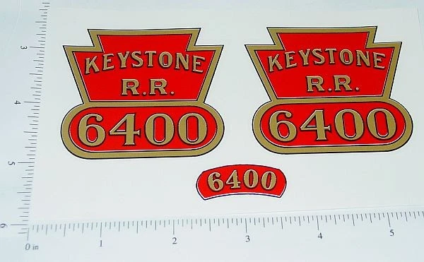 Keystone Ride On #6400 Locomotive Sticker Set KY-010 - Image 1 of 1