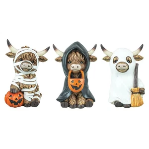 Hanna's Handiworks PRE-ORDER Halloween Trick or Treater Highland Cow Set 55159 - Picture 1 of 1