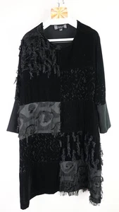 CURATE by Trelise Cooper -Black Heart " Wash & Squre" velvet dress size XL/UK16 - Picture 1 of 10