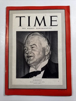 Time Magazine December 18, 1939 Ex-President Herbert Hoover -Full magazine - Image 1 of 3
