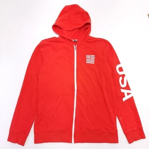 The North Face International Collection Youth XL Red USA Full Zip Hoodie - Picture 1 of 5