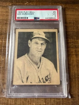 1939 Play Ball Leo Durocher #6 PSA 3 HOF - Image 1 of 2