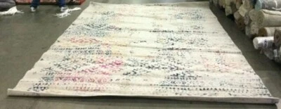 IVORY / BLUE 8' X 10' Stained Rug, Reduced Price 1172648408 TUL272C-8 - Image 1 of 4