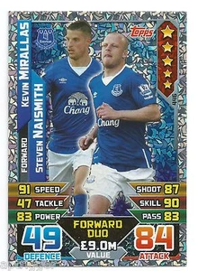 2015 / 2016 EPL Match Attax Duo (446) MIRALLAS / NAISMITH Everton - Picture 1 of 1