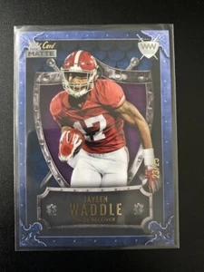 2021 Wild Card Matte Black Weekend Warriors Red #MWW12 Jaylen Waddle Dolphins - Picture 1 of 2