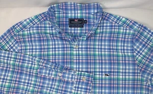 Camisa Tucker Vineyard Vines Performance Para Hombres M Azul y Multicolor Calce Clásico - Imagen 1 de 6