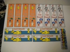 Dr. Seuss Set Of 12 Large Laminated Bookmarks W/ 3 Designs & 6 Pencils Brand New - Picture 1 of 5