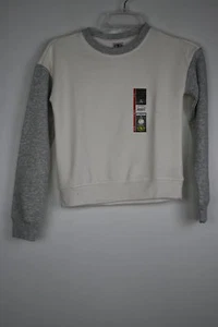 Girl's Athletic Works Fleece Crewneck White/Grey Medium(7-8) - Picture 1 of 4