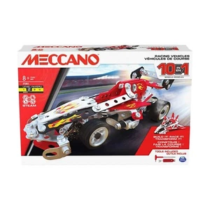 Meccano Racing Vehicle 10-in-1 Model Building Set 225 Pieces Age 8+ New 21201 - Picture 1 of 6