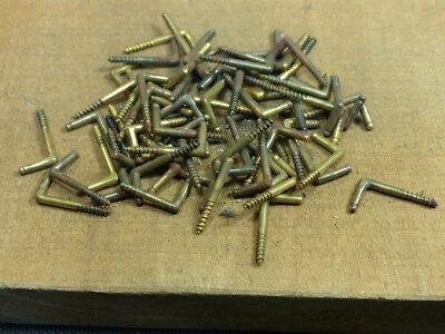 Lot crochets mural laiton pour cadre ancien stock de quincaillerie 20mm  30 pces - Photo 1/4