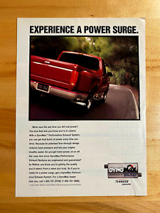 1996 annonce imprimée originale échappement DynoMax avec camion style Ford F-150